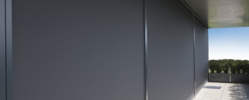 ZIP-SOLIDSCREEN, ZIP-SOLIDSCREEN XL, XL Beschattung, Beschattung Glasdach, beschattung für Terrassenüberdachung, beschattung gewächshaus, hella beschattung, beschattung pergola, pergola, sonnensegel, textile beschattung, beschattung motor
